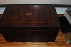 Antique Victorian Jewelry  Box     Sewing Box Velvet Lined  W key  Hand Made 1885 