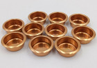 Lot Of 10 Vintage 3 4  Bright Copper Plated Sliding Closet Door Finger Pulls Nos