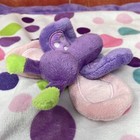 Purple Butterfly  Polka Dot  Security Blanket Lovey Baby Toy Plush 13    Carters