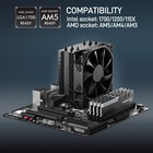 Darkrock Px4 Cpu Air Cooler For Lga 1700 1200   Am5 Am4 Silent Pwm Fan 180w Tdp