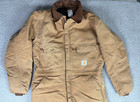 Vtg Carhartt Coveralls 44 Regular R68qzr Tan Quilted Lining Hood Union Workwear