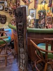      Vintage Tiki Bar Hawaiian Polynesian Wood Sculpture Statue  1950s Totem Pole 