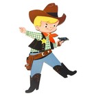 Vintage Dolly Toy Co 1962 Western Cowboy Wall Decor Nursery Bedroom Piece Set