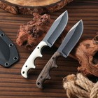Stainless Steel Full Tang Tactical Fixed Blade Knife Edc Pocket Knife   Sheath