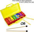 8 Notes Chromatic Xylophone Glockenspiel Resonator Bells With Yellow Case