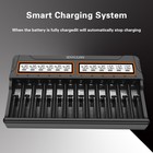 18650 Battery Charger 12 Bays Lcd Display Ni-mh Ni-cd Aa Aaa Li-ion Lifepo4 Imr
