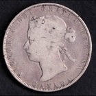 Canada 1870 50c Fifty Cent Silver Half Dollar Queen Victoria Lcw G-6  925 Silver
