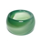 Chinese Natural Green Agate Jade Hand Carved Rings Or Pendant Gift Collection