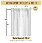  Elegance  2  Panels Sheer Window Curtains Drapes Set 84  Long Rod Pocket Solid