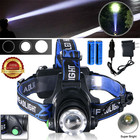 Rechargeable Led Headlamp 2x 18650 Battery Super Bright Head Lamp Flashlight