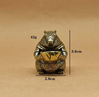 Brass Groundhog Animal Statue Small Sculpture Tabletop Figurine Home Decor Gifts