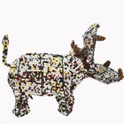 Handcrafted African Beaded Hippopotamus Sculpture 11  Wire Frame Multicolor Art