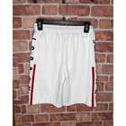 Jordan Boys White Dri-fit Basketball Shorts Large L 12-13 Yrs Jumpman Mesh Red