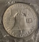 1960-p 90  Silver Franklin Half Dollar Proof Mint Sealed Gorgeous Coin Ms  Unc
