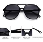 Sojos Retro Polarized Aviator Sunglasses For Women Men Classic 70s Black grey