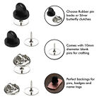 Tie Tacks Blank Pins W  Pvc Rubber Pin Backs butterfly Clutches For Craft Making