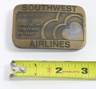 Southwest Airlines Belt Buckle 1971 1981 Ten Years Of Luv - Brass Vintage Rare
