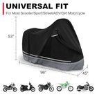 Waterproof Enclosed Motorcycle Storage Sheds Cover  600d 96 L X 45 W X 53 H In