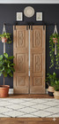 Antique Carved French Doors Floral Distress Wood Sliding Or Hinged Barn Door 80