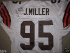 Jamir Miller  95 Cleveland Browns 1999 Nfl Puma Game Worn Used Jersey Autograph