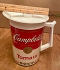 Campbell   s Tomato Soup Plastic Pitcher White Handle And Lid Campbells Vintage