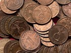 Rare Higer Grade Ww2 German Antique 1 Reichspfennig Coin With Big Eagle