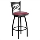 Flash Furniture Hercules 32  Swivel Metal Bar Stool Burgundy And Black