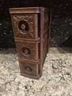 Antique Singer Treadle Sewing Machine Wooden 3 Drawers Cabinet Ornate Carved Box