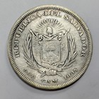 1893 El Salvador Silver Peso Cleaned Circulated Cam Columbus Bust Nice  v100