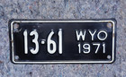 1971 Wyoming Motorcycle License Plate   13 - 61