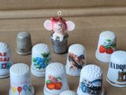 26 Collectible Thimbles Lot Pewter Silver Ceramic Floral Porcelain States