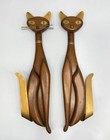 Rare Vintage Masketeers Mid Century Pair Of Siamese Cats  1966 Wall Art  Wood