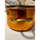 Vintage Copper Saucier   Chef s Pot With Brass Handle     Made In Korea