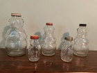 Vintage 1950   s Snow Crest Bear Bank Bottles - Collection Of 5
