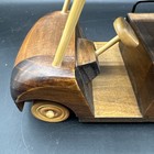 Decorative Wooden Golf Cart Toy Collectible Brown Golfers Must Have Novelty