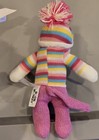 Dan Dee Sock Monkey Pink Plush Shirt Pastel Stripes Tufted Cap Stocking Stuffer