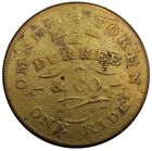  1837  Philadelphia Durkee   Co Omnibus Transit Token Very Rare 