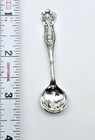 Vtg English Sterling Silver Dematisse Baby Condiment Salt Sugar Spoon - 4 6g