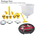 Radiator Coolant Filling Funnel Kit Spill Proof Cooling Fluid Bleeder Adapters