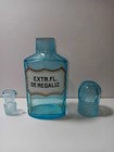 Most Beautiful Cornflower Blue Apothecary Bottle With Pour Spout And Doseage Cup