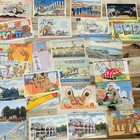 Original Wwii Lot Of 60  Post Cards Anti Axis Cartoon Photo Linen New   Used