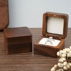 Wooden Engagement Ring Box For Proposal Wedding Pictures Or Gift  Minimalist  f