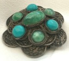 Amazing Filigree Silver Brooch Palestine Eretz Israel