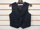 Toddler Boys Perry Ellis  50 4pc Navy W  Pin Stripes Vest Suit Sizes 2t   3t