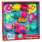 Kid Connection Flamingo Tea Set 17pcs Pretend Play Toy Teapot Cups Saucers Kids