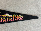 1962 Fluorescent Paint 17 In  Seattle Worlds Fair Pennant Space Needle Monorail
