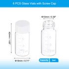 6pcs 5ml Small Clear Glass Vials With White Screw Cap Glass Graduated