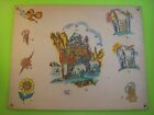 Vintage Tattoo Flash   Medieval       Original Hand-drawn  Colored  14x11