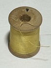 Vintage Star Mercerized Thread On Wood Spool Yellow Color Lot Y3