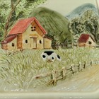 Vintage Himark Gourmet Kitchen Ceramic Cow Barn Mold Wall Hanging  Japan 1980   s